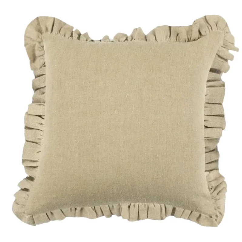 Designer Anika Solid Linen Pillow Cover in Natural