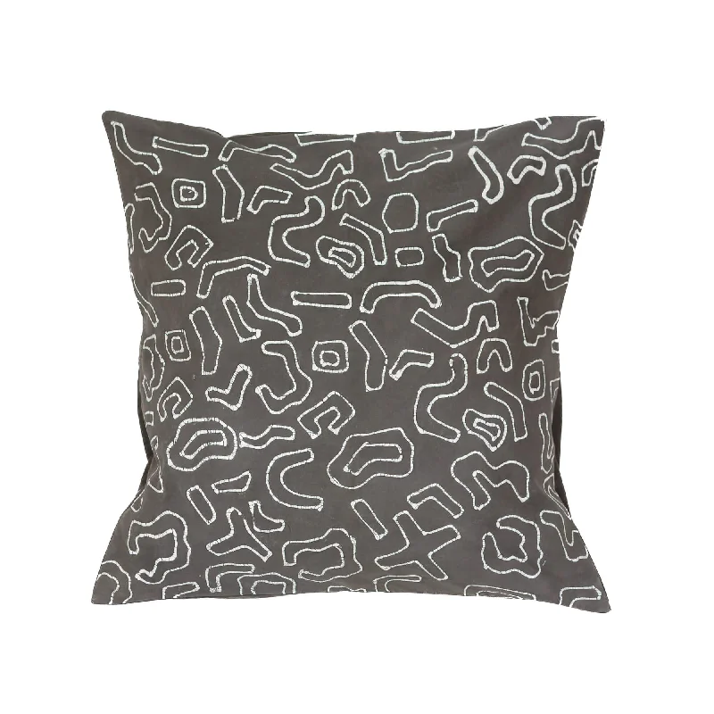 Kuba Original Charcoal Outline Cushion Cover