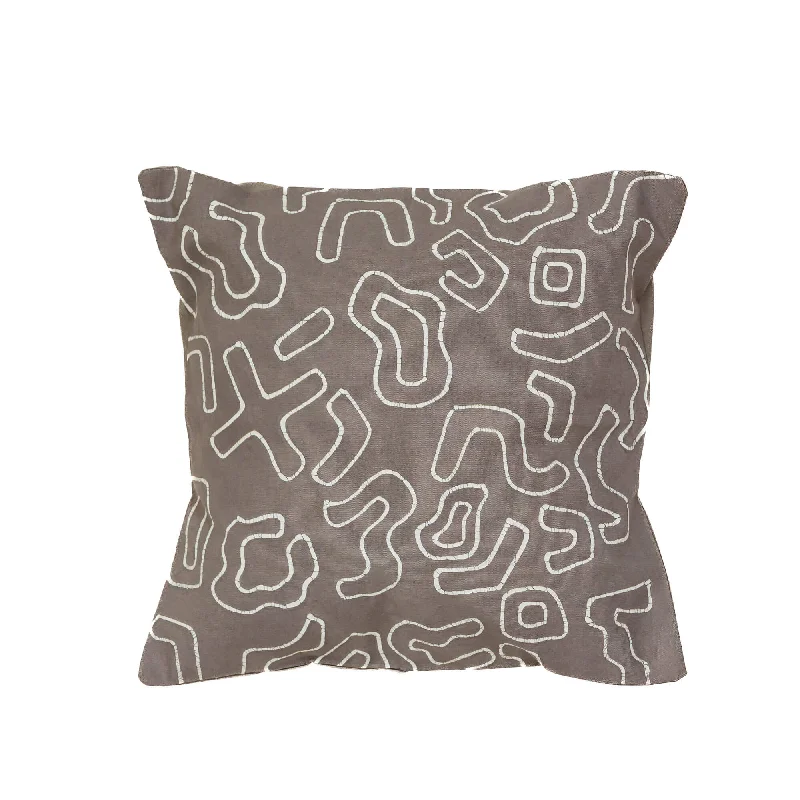 Kuba Original Dark Taupe Outline Cushion Cover