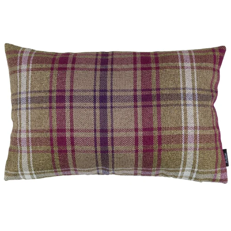 Angus Purple + Green Tartan Pillow