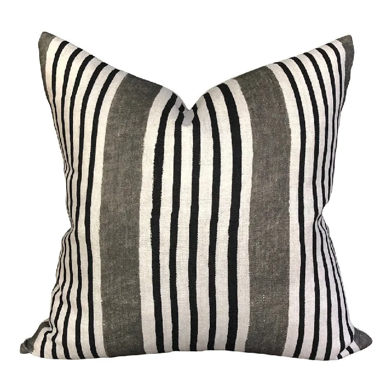 READY TO SHIP Designer Clay McLaurin Andes Stripe Pillow Cover in Espresso