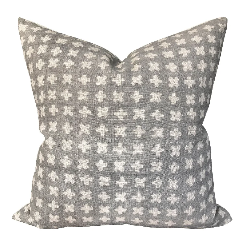 READY TO SHIP Bastideaux Bogo in Cement Designer Throw Pillow