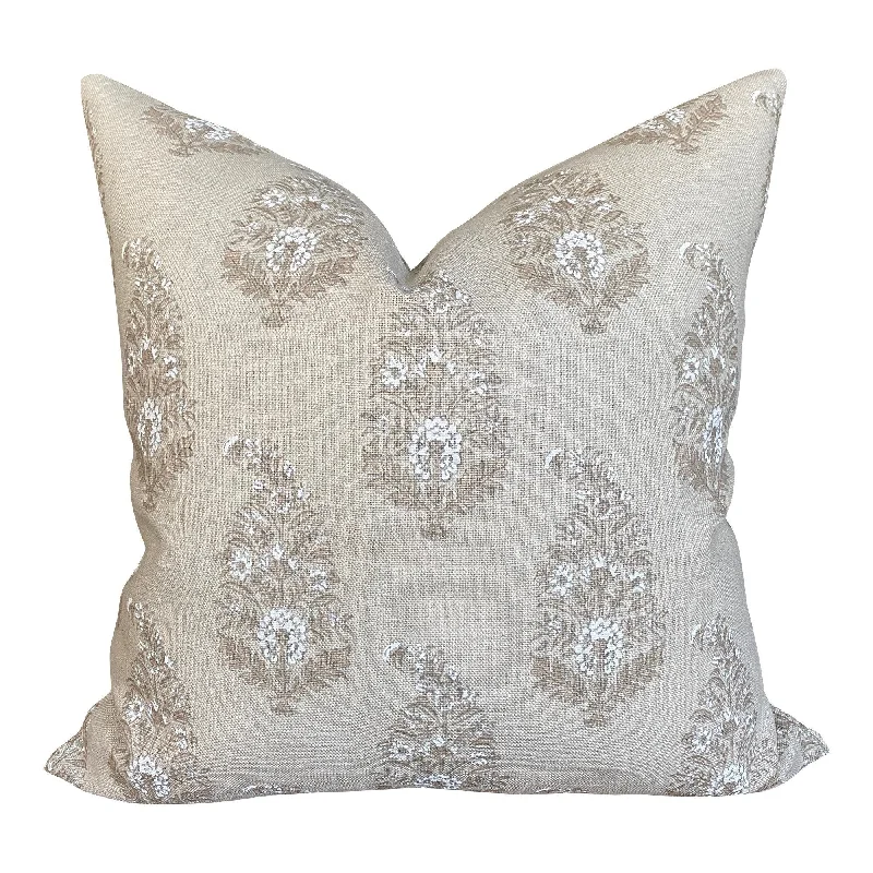 READY TO SHIP Designer Katie Leede Mughal Gardens Pillow in Dove