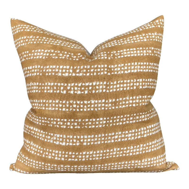 READY TO SHIP Designer Nepsa in Mustard Linen Pillow Cover