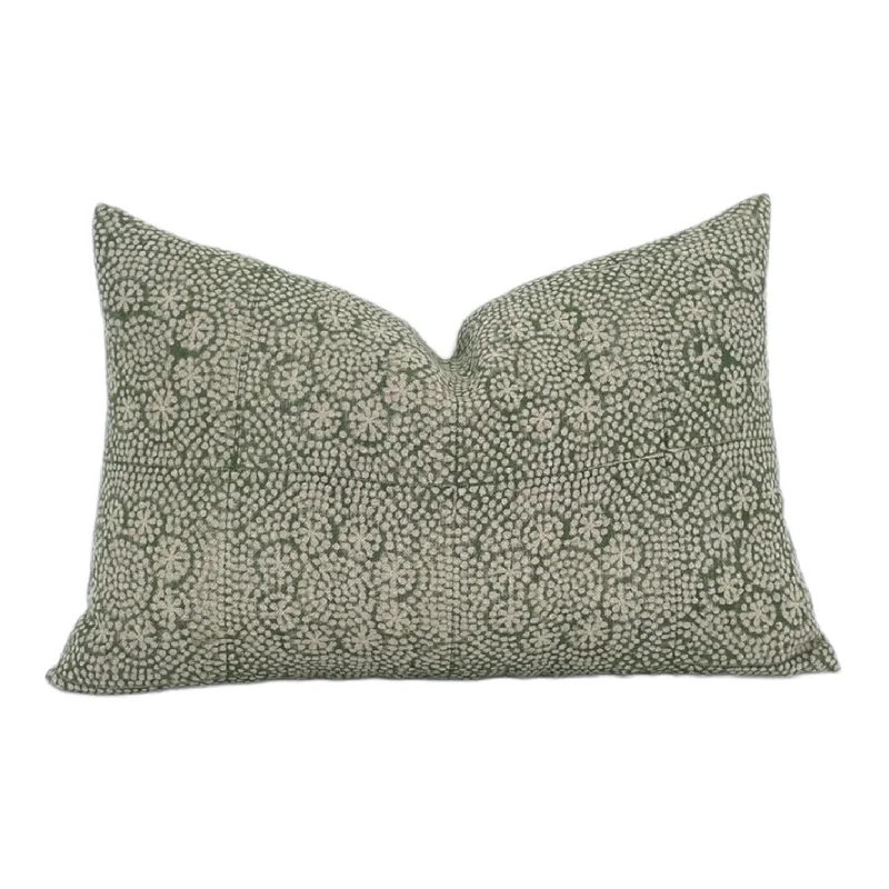 READY TO SHIP Designer Wisteria in Olive Pillow Cover