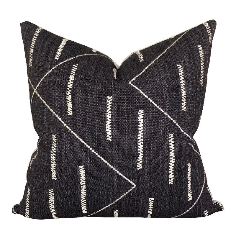 READY TO SHIP Kettlewell Collection Nala in Charcoal  Designer Pillows