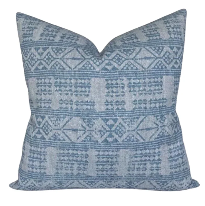 READY TO SHIP Peter Dunham Addis Designer Pillow Cover in Mist Blue