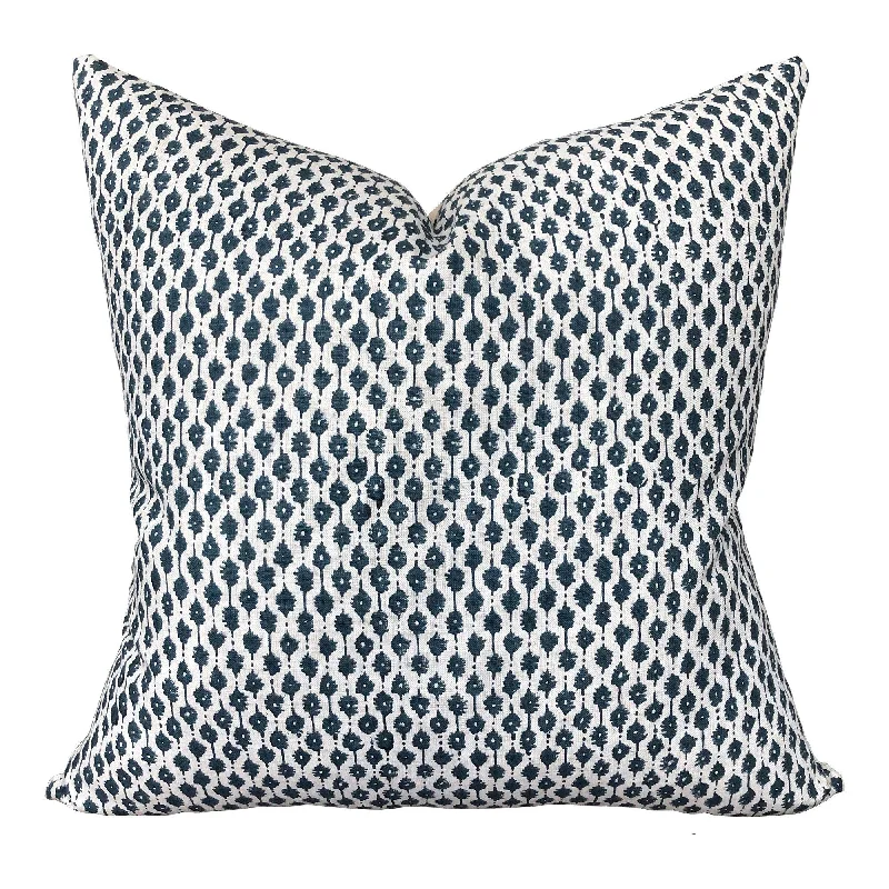 READY TO SHIP Walter G Siam Pacific Blue Linen Pillow Cover