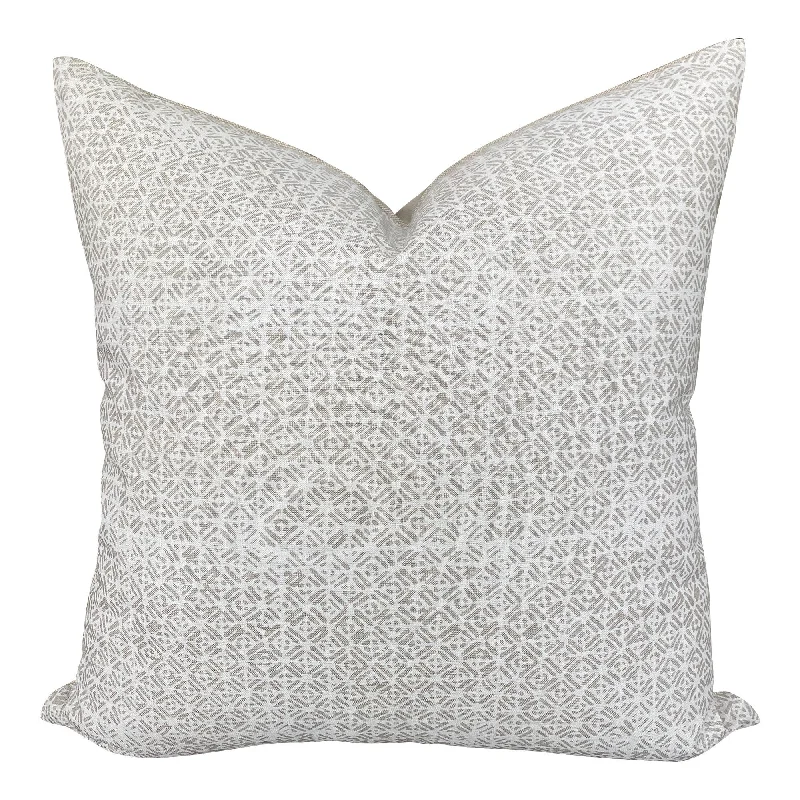 READY TO SHIP Walter G Textiles Designer Pillows Batik in  Chalk Linen