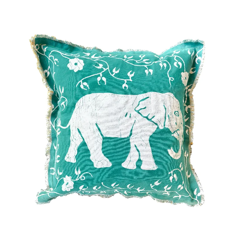 Zobisika Elephant Cushion Cover Malachite