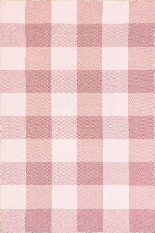 Alanna Buffalo Plaid Washable Rug | Pink