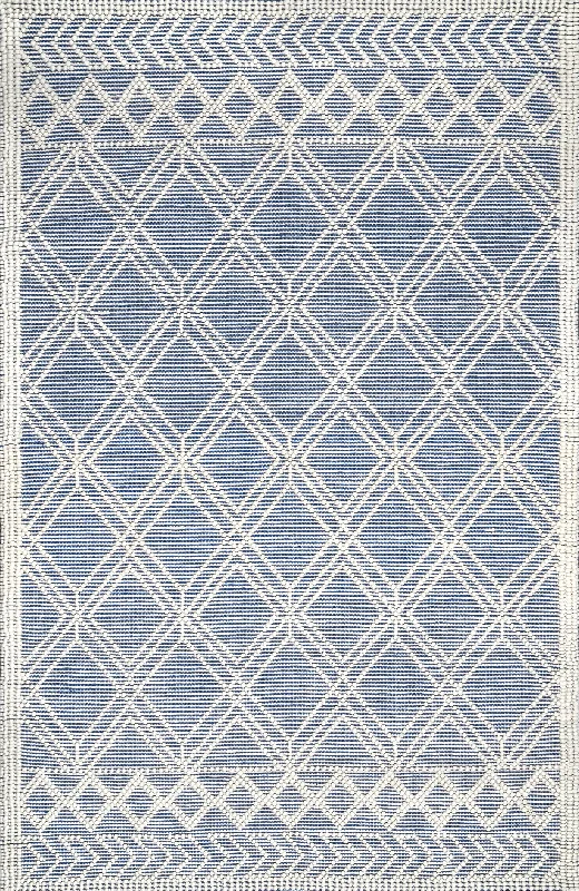 Argyle Trellis Rug | Blue