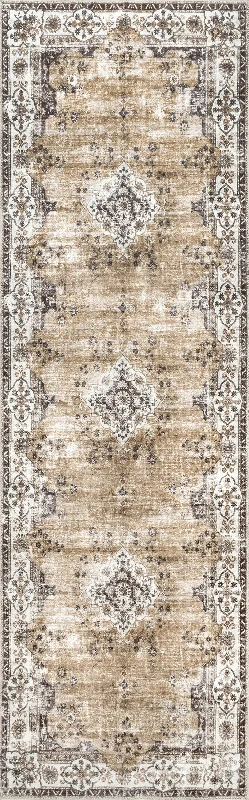 Audrina Persian Washable Rug | Light Orange