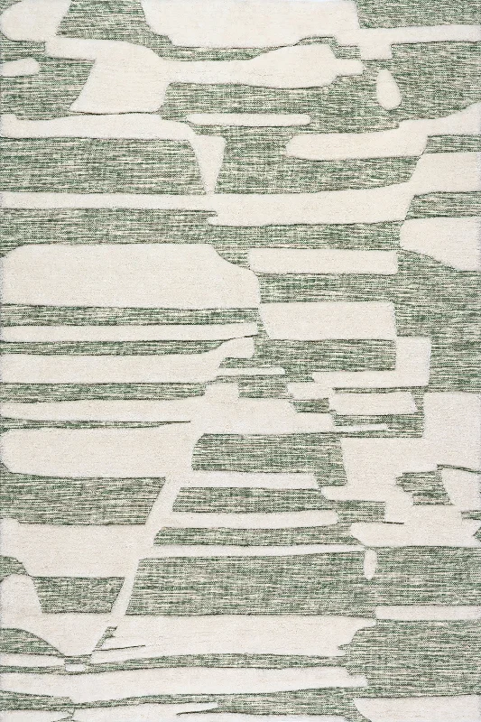 Babai New Zealand Wool Rug | Green