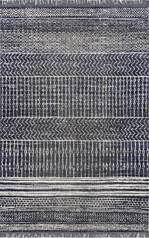 Banded Indoor/Outdoor Rug | Black