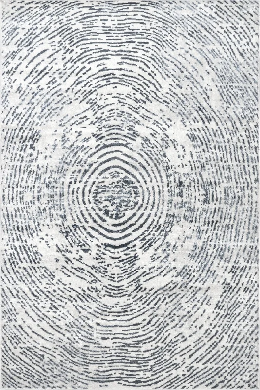 Bianca Abstract Rings Rug | Blue