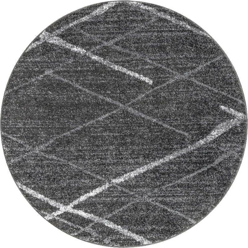 Broken Lattice Rug | Charcoal