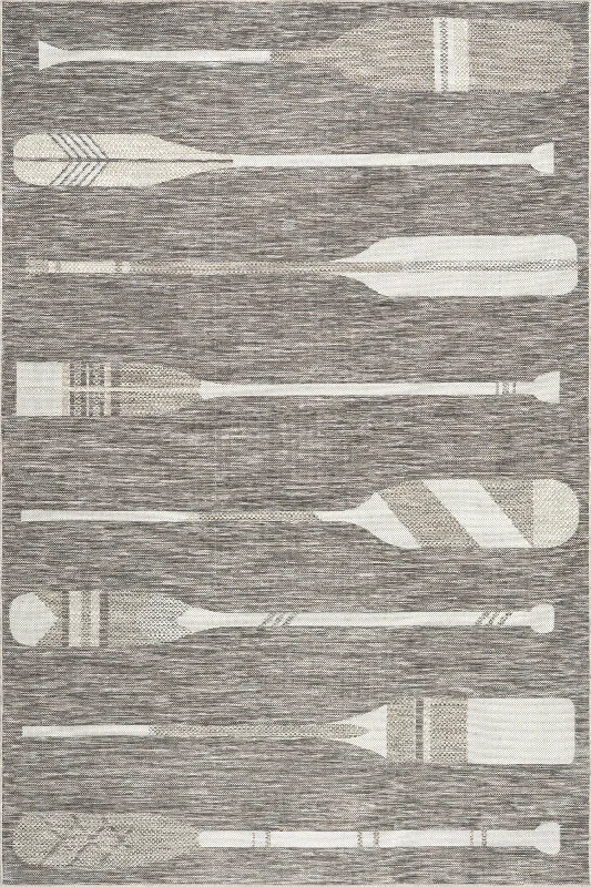 Carter Nautical Oars Indoor/Outdoor Rug | Beige