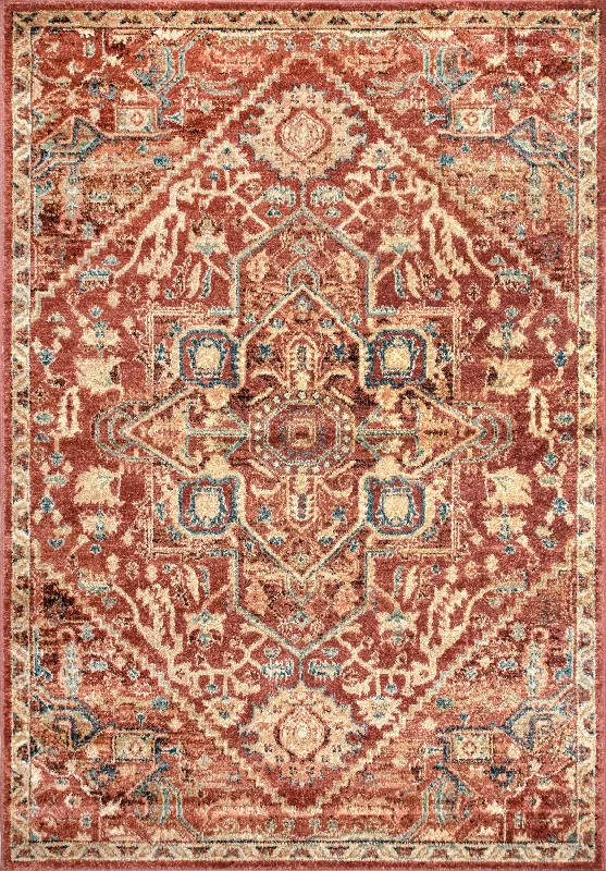 Diamond Medallion Rug | Rust