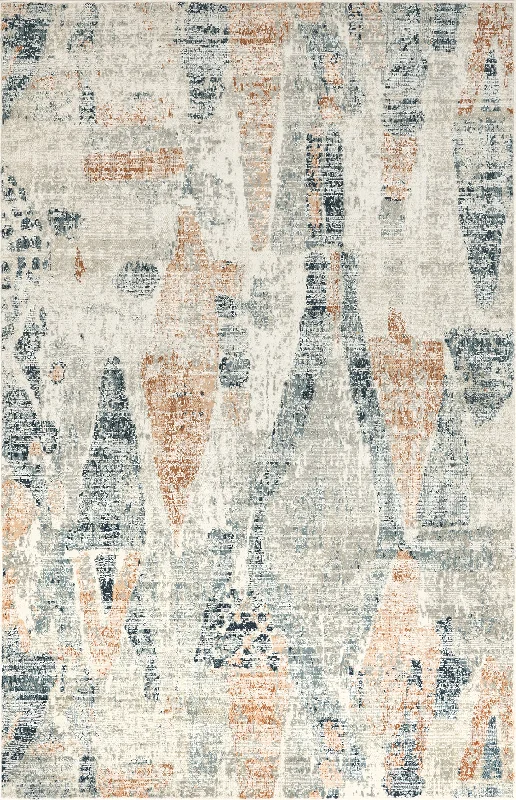 Eva Distressed Foggy Rug | Blue