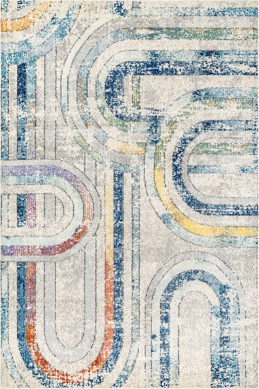 Fading Rainbows Rug | Blue