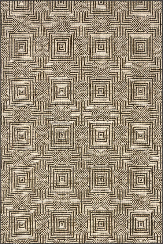 Greek Tiles Indoor/Outdoor Rug | Charcoal