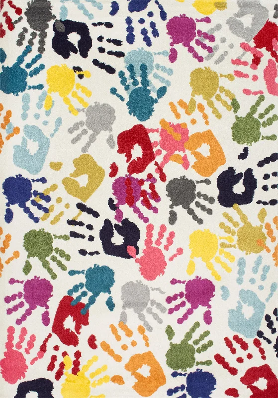 Handprint Collage Rug | Multicolor