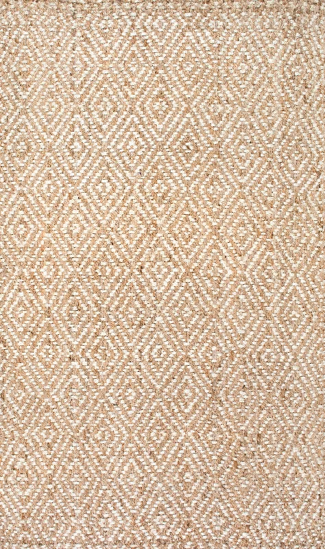 Handwoven Jute Birdseye Diamond Rug | Natural