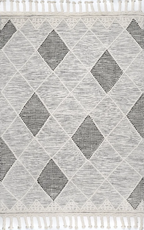 Harlequined Tiles Rug | Ivory