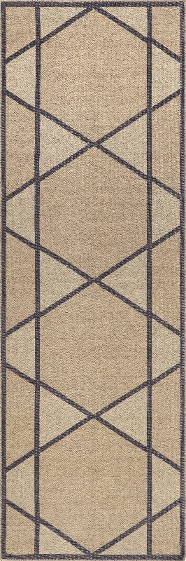 Jaquenetta Easy-Jute Washable Trellis Rug | Brown