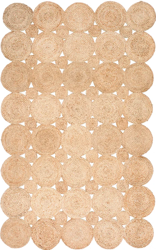 Jute Decorative Circles Rug | Natural