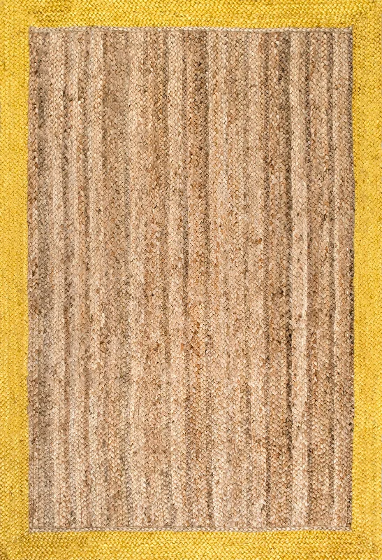 Jute Simple Border Rug | Gold