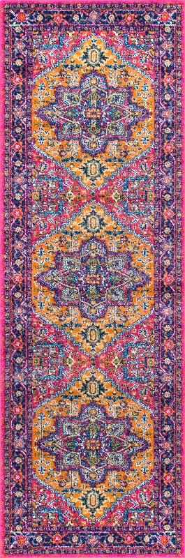 Katrina Blooming Rosette Rug | Purple