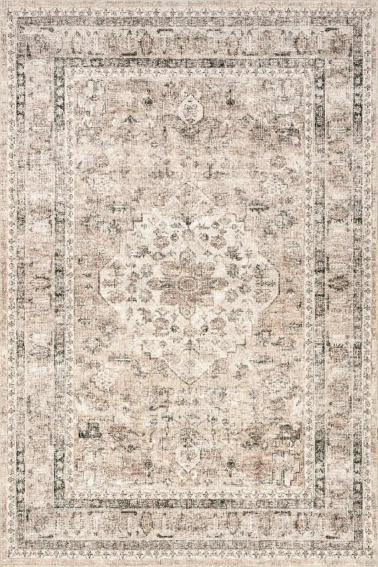 Keyara Spill Proof Washable Rug | Stone