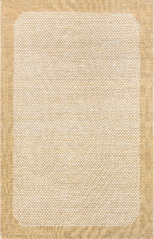 Khloe Textured Bordered Rug | Beige