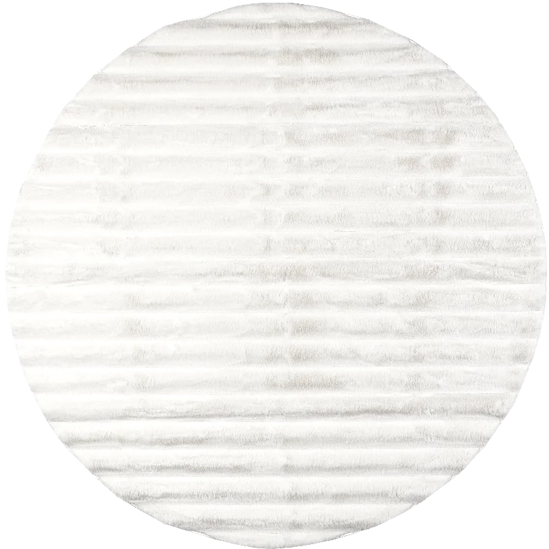 Kris Striped Plush Cloud Washable Rug | Off White