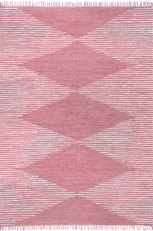 Lined Diamonds Rug | Blush