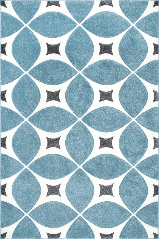 Mod Trellis Rug | Baby Blue