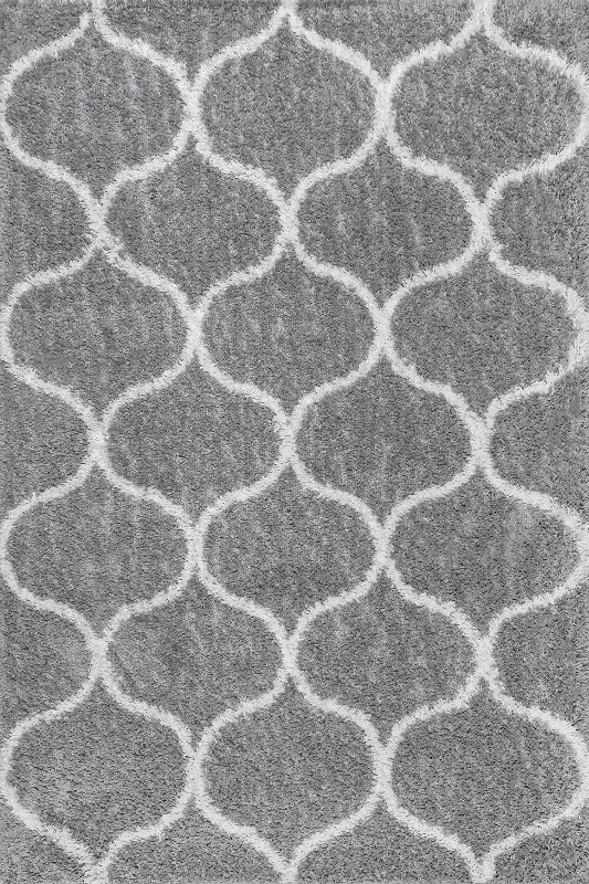 Naomi Quatrefoil Trellis Rug | Grey