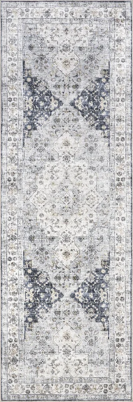 Odette Spill Proof Washable Rug | Blue Grey