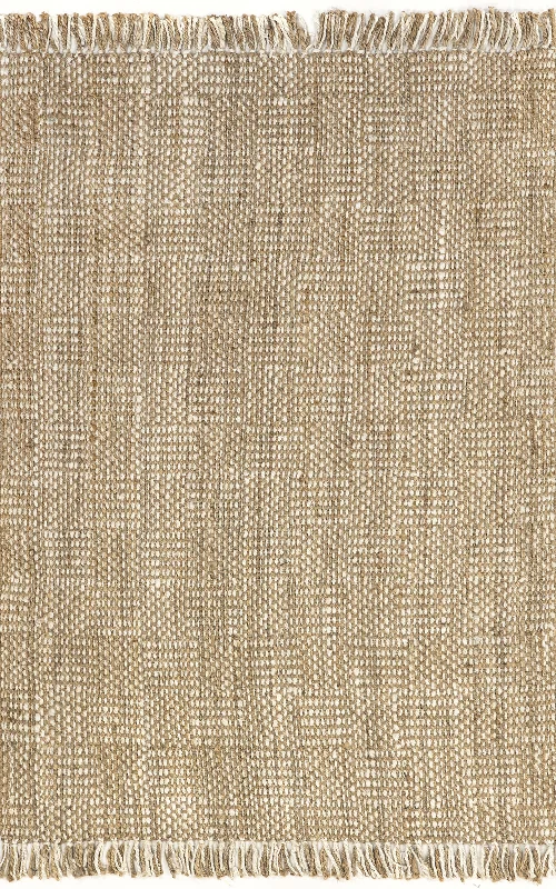 Raynera Woven Jute Crosshatch Rug | Natural