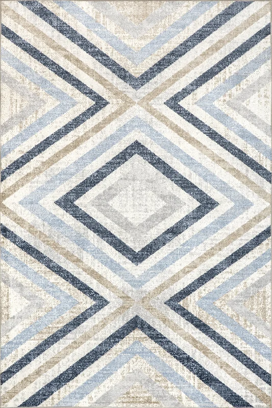 Reeba Washable Distressed Rug | Blue