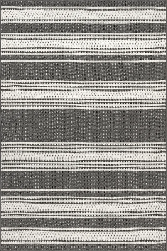 Romy Striped Indoor/Outdoor Rug | Slate