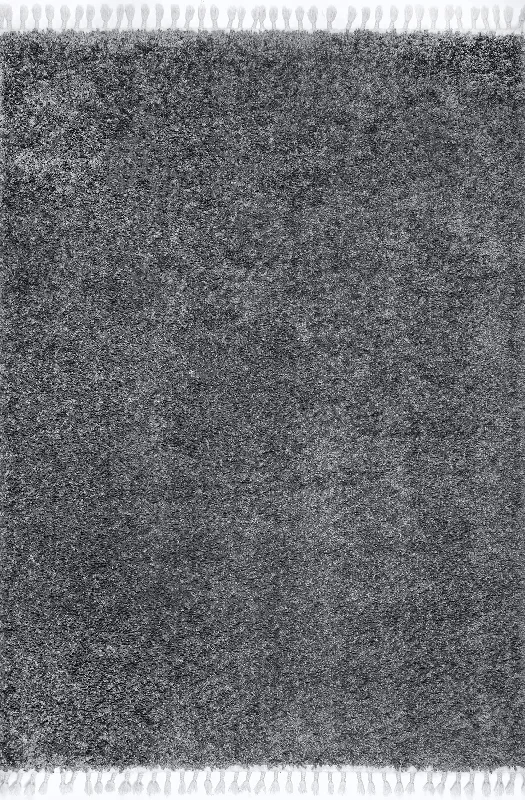 Solid Shag Rug | Dark Grey