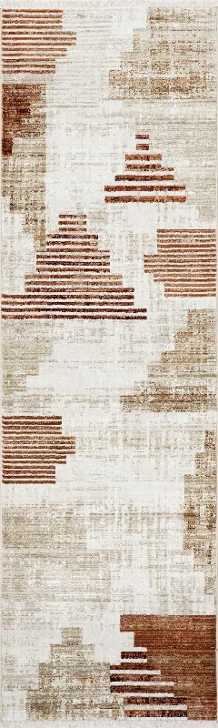 Tani Vintage Blocks Rug | Rust