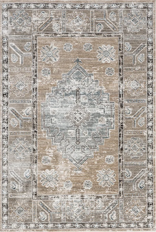 Valara Faded Medallion Rug | Rust