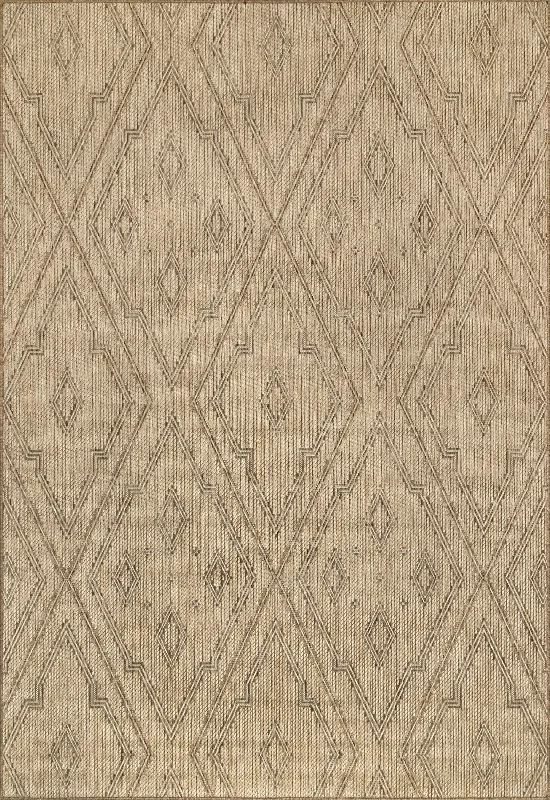 Vizia Diamond Indoor/Outdoor Rug | Brown