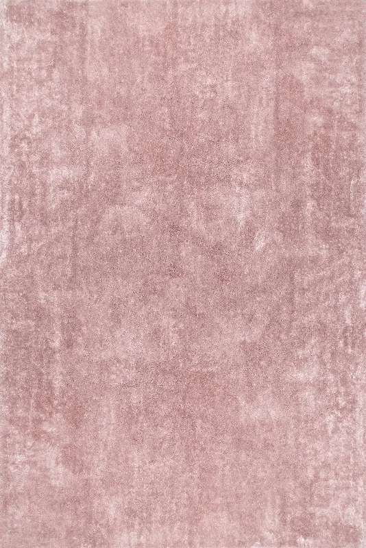 Washable Solid Shag Rug | Pink