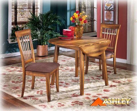 Berringer Round Drop Leaf Table Rustic Brown by Ashley Furniture