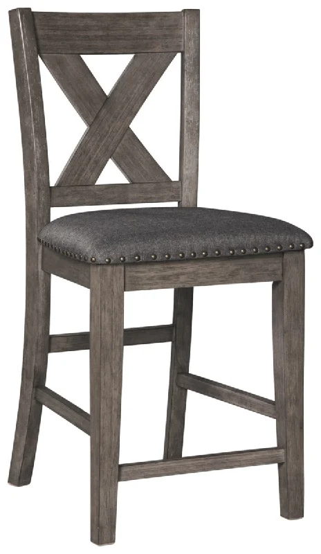 Caitbrook Upholstered Barstool (2/CN) Gray by Ashley Furniture